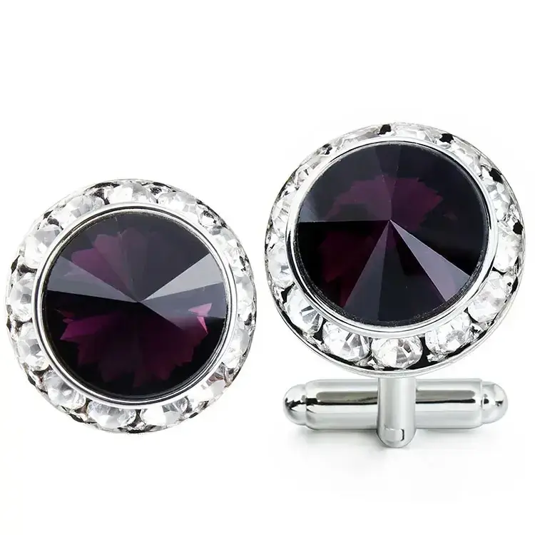 Crystal Jewelry Accessories for Wedding Business Meeting Daily Life Christmas Silver Tone Purple Brass Gold Plating 43