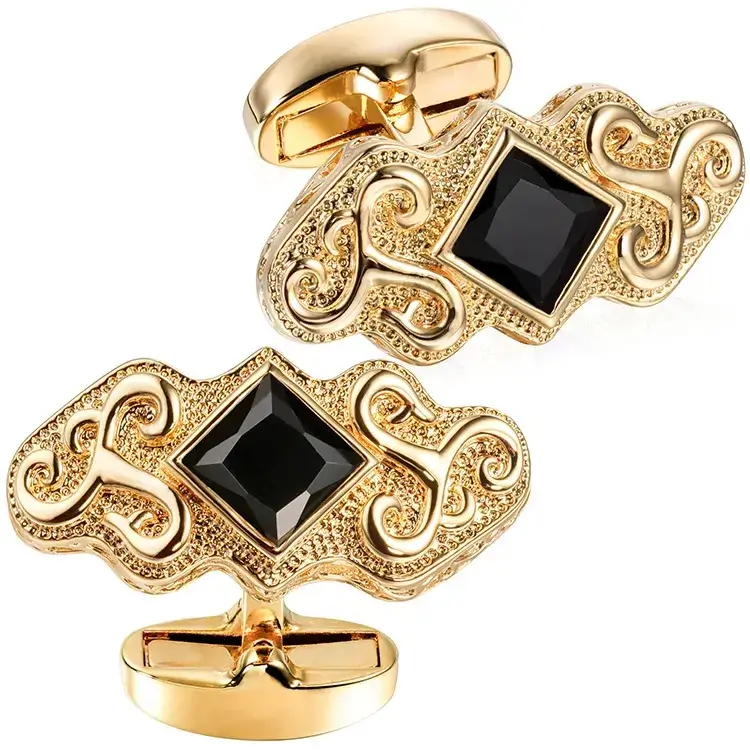 Gold Vintage Gemstone Cufflinks for Men Wholesale