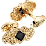 Gold Vintage Gemstone Cufflinks for Men Wholesale