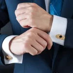 Gold Vintage Gemstone Cufflinks for Men Wholesale