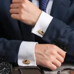 Gold Vintage Gemstone Cufflinks for Men Wholesale