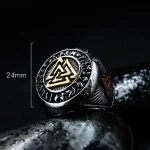 Rings Gold High Quality Titanium Style Gift Double Layer Plated Silver Punk Wedding for Men Stainless Steel Engagement Ring