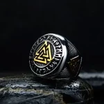 Rings Gold High Quality Titanium Style Gift Double Layer Plated Silver Punk Wedding for Men Stainless Steel Engagement Ring