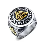 Rings Gold High Quality Titanium Style Gift Double Layer Plated Silver Punk Wedding for Men Stainless Steel Engagement Ring