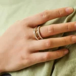 Unisex Hot Sale Shiny Four Leaves Cubic Zircon Ring Stainless Steel Silver High Quality Wholesale Finger Ring For Women Men