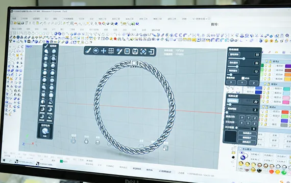 casting stainless steel necklace for men 3D drawing