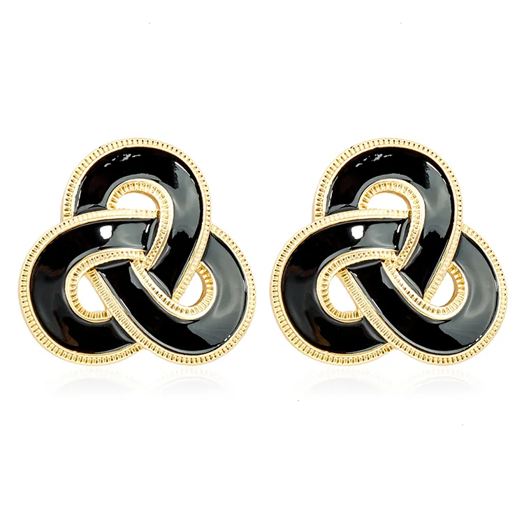 18K Matte Gold Plated Wooven Earrings