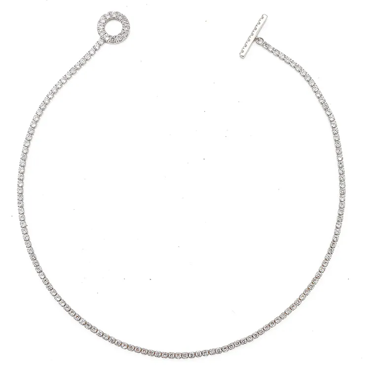 Cube Zircon Chain Necklace