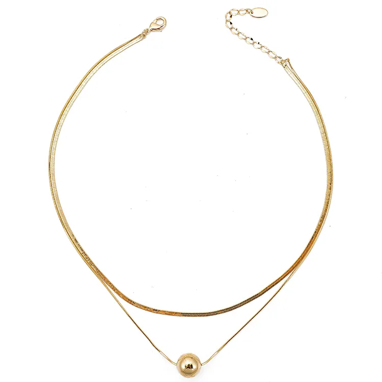 Double Layer Sanke Chain Necklace