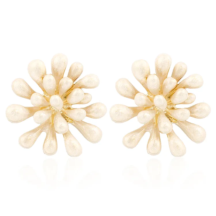 Pearl Whited Coral Earrings