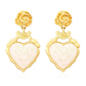 Vintage 18K Matte Gold plated Earrings