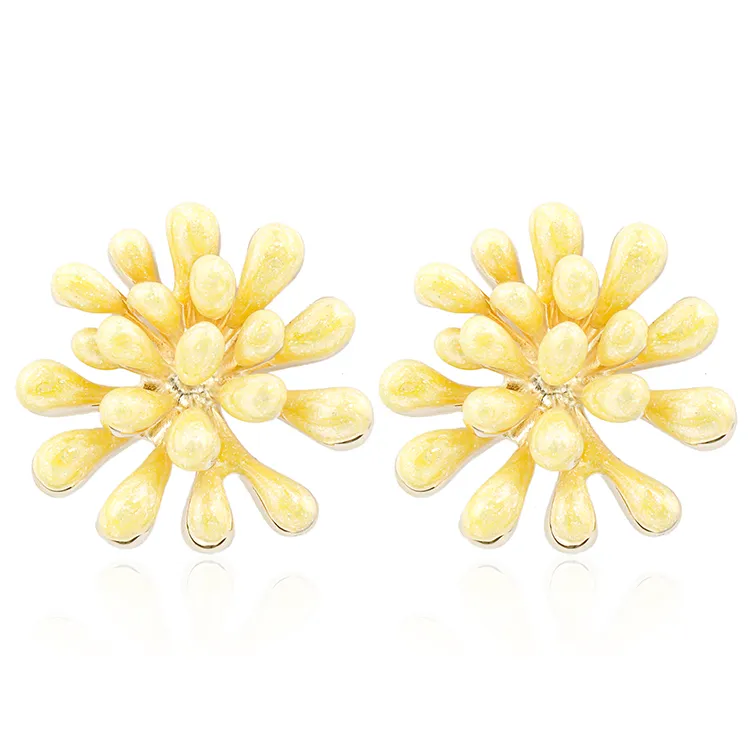 Yellow Coral Earrings