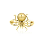 Personalized Vintage Jewelry Bee Brooch with Crystal