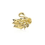 Gold Plated Customized Wedding Swan brooch for Women
