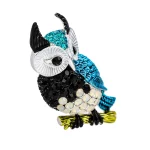 Personalised brooch Antique Crystal Interesting Animal Owl Decorative brooch