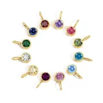 316L Stainless Steel Birthstone Charms for Necklace