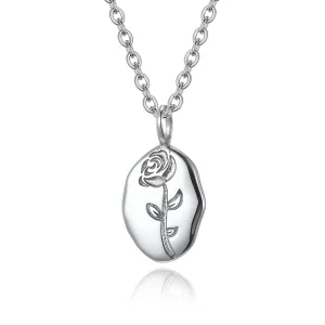 Wholesale Silver Plated Rose Flower Birthday Necklace