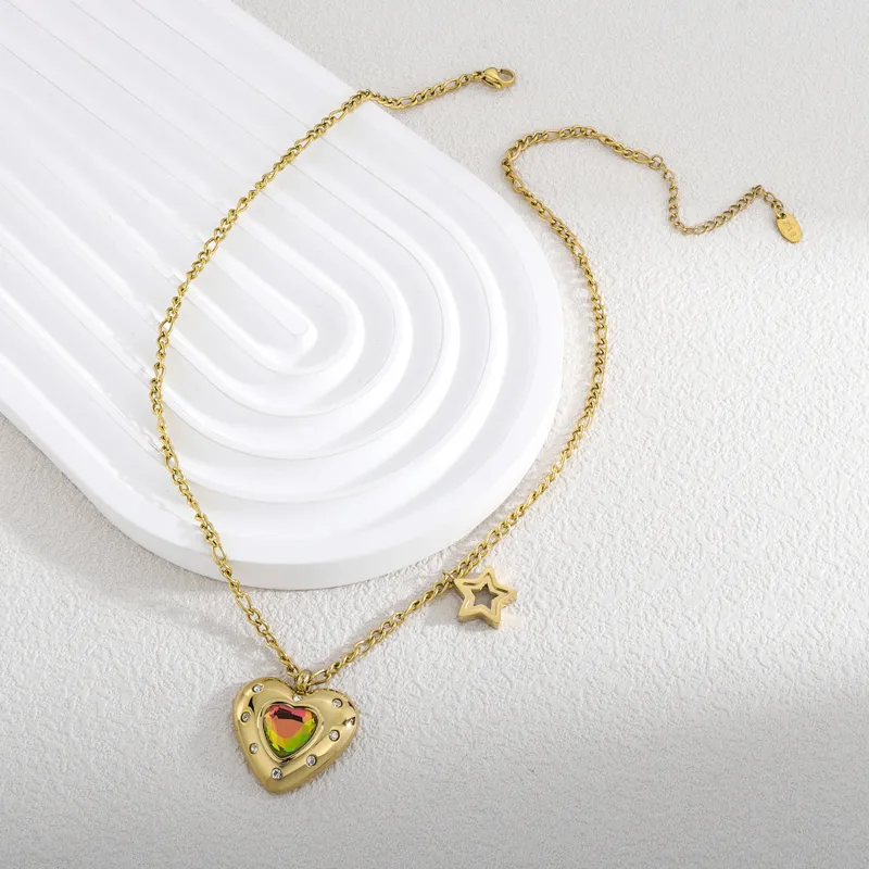 Custom Made Engraved Gold Plated Heart Necklace 1