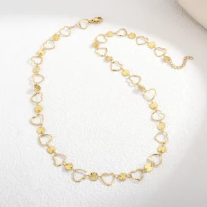 Factory Handmade Hollowed Heart Shape Necklace