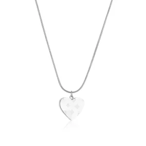 Unisex Stainless Steel Fashion Blinking Heart Pendant Necklace