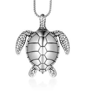 Turtle Shape Pendant Necklace Stainless Steel Necklace