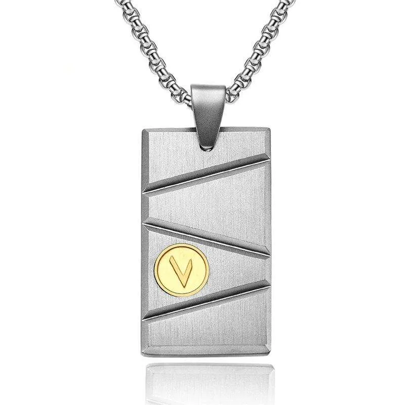 Silver and Gold Mens Hip Hop Pendant