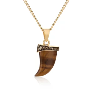 Artistic and Quirky Tiger Tooth Pendant