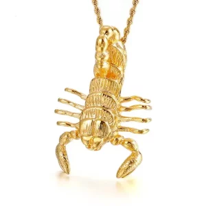 High Polished Stainless Steel Scorpion Pendant for men