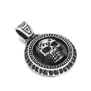 Stainless Steel Punk  Skull Head Pattern Pendant