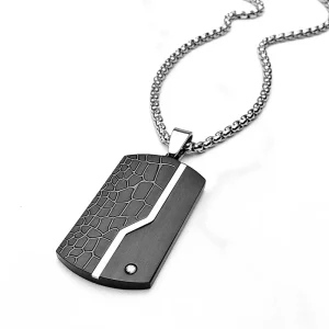 Personalized Necklace Brushed Stainless Steel Inspirational Pendant