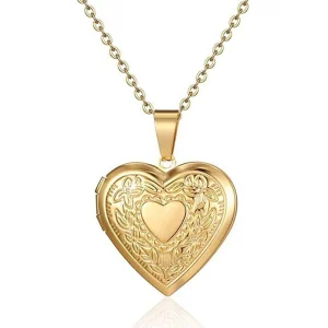 Wholesale Openable Heart Photo Hollow Locket Necklace