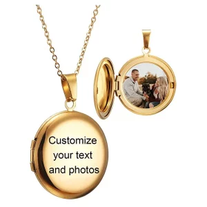 Wholesale Openable Round Photo Locket Necklace
