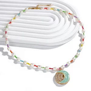Haosen Customize Colorful Pearls Necklace For Women