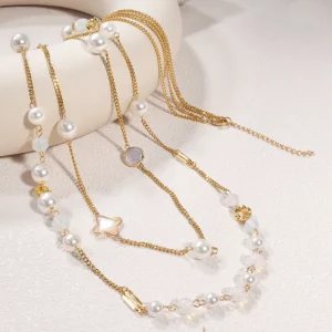 Long Design Pearl Necklace For Women