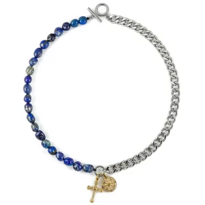 Beads With Cuban Link Chain Necklace