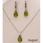 Personalized Birthstone Necklace Dainty Women’s  Gemstone Necklace