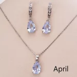Personalized Birthstone Necklace Dainty Women’s  Gemstone Necklace