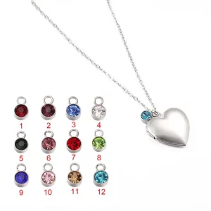 Personalized Birthstone Heart Necklace