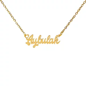18K Gold Plated Stainless Steel Name Necklace