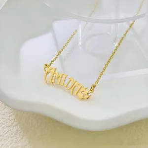18K Gold Plated Customized Style Name Necklace