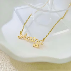AMINA Personalized 18K Gold Plated Custom Name Necklace