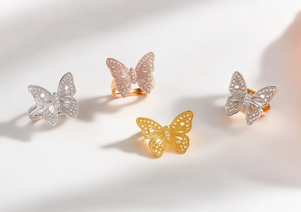 Stainless Steel Butterfly Ring