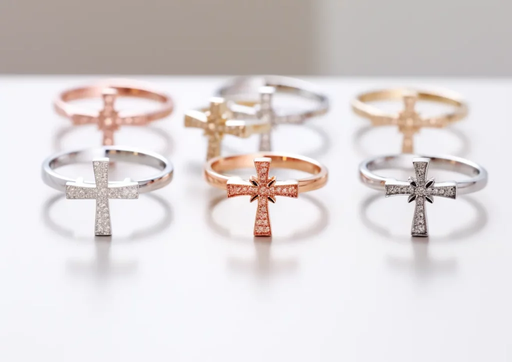 Stainless Steel Cross Ring