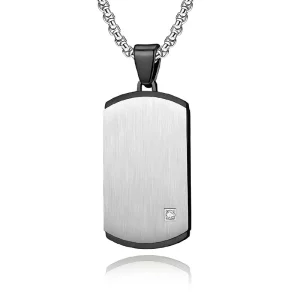 Haosen Customize 316L Stainless Steel IP Black Color Dog Tag Necklace