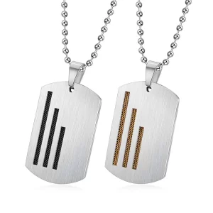 Haosen Wholesale 316L Stainless Steel Enamel Dog Tag Pendant Necklace