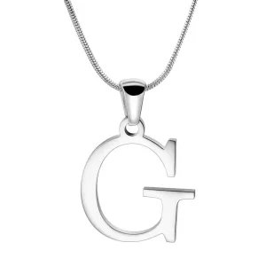 Custom Initial Necklace Silver Letter G Necklace