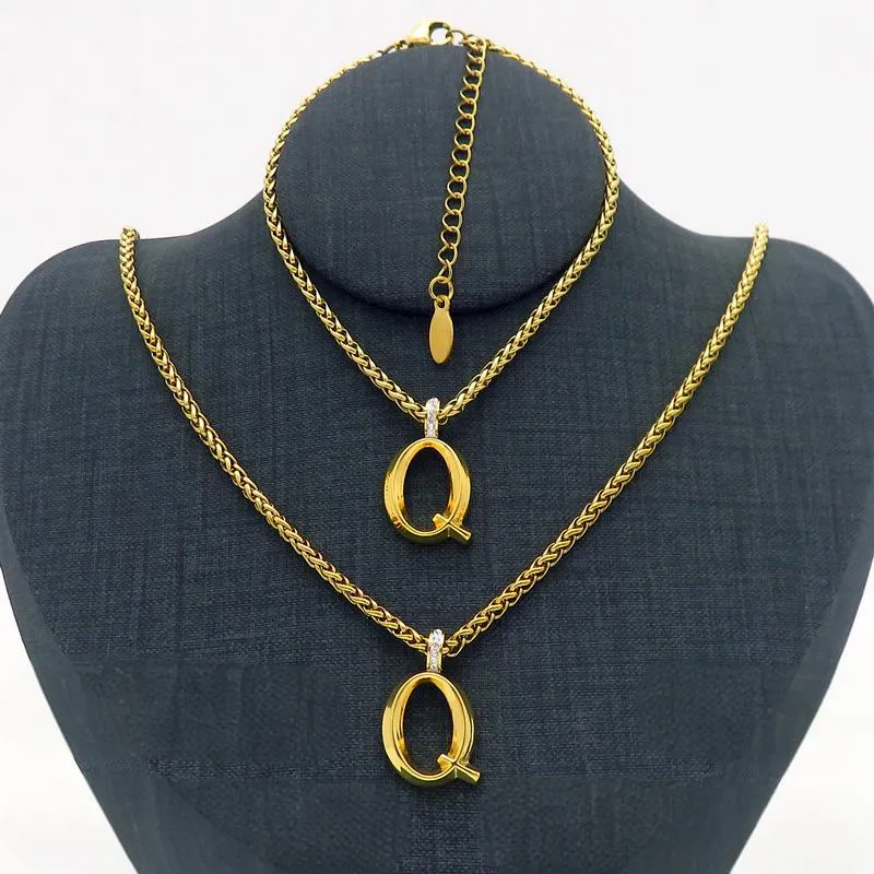 Stainless Steel Initial Necklace 1