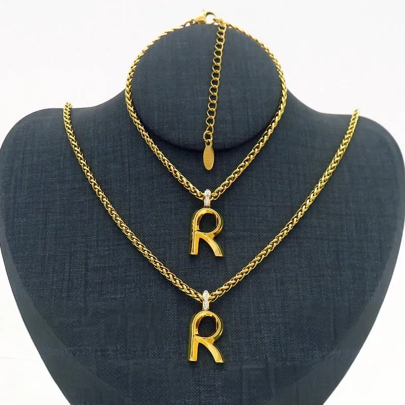 Stainless Steel Initial Necklace 2