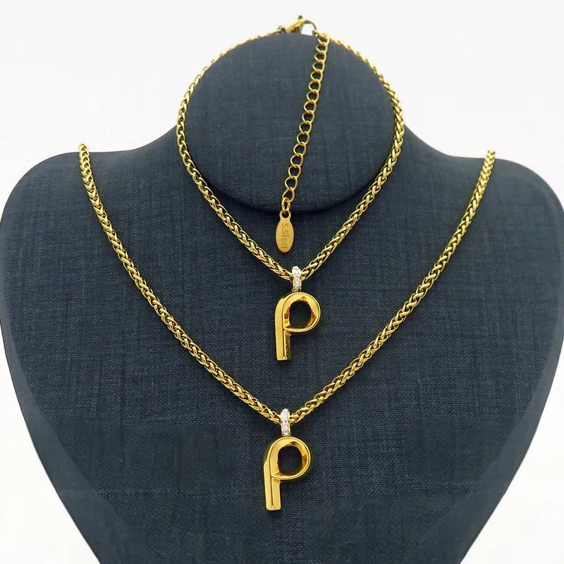 Stainless Steel Initial Necklace 30