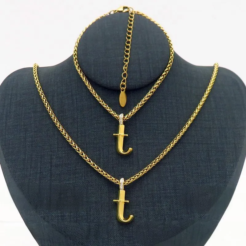 Stainless Steel Initial Necklace 4